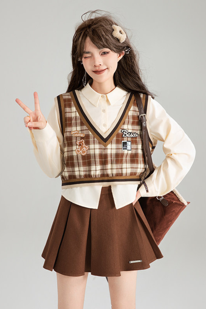 American Plaid Top + Skirt