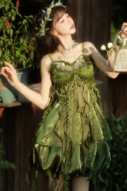 Forest Girl Chinese-style Dress + Top + Skirt