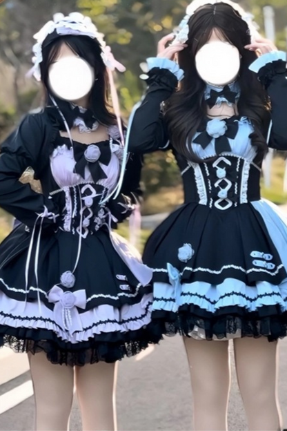 Dark Rose Ribbon Lolita Dress