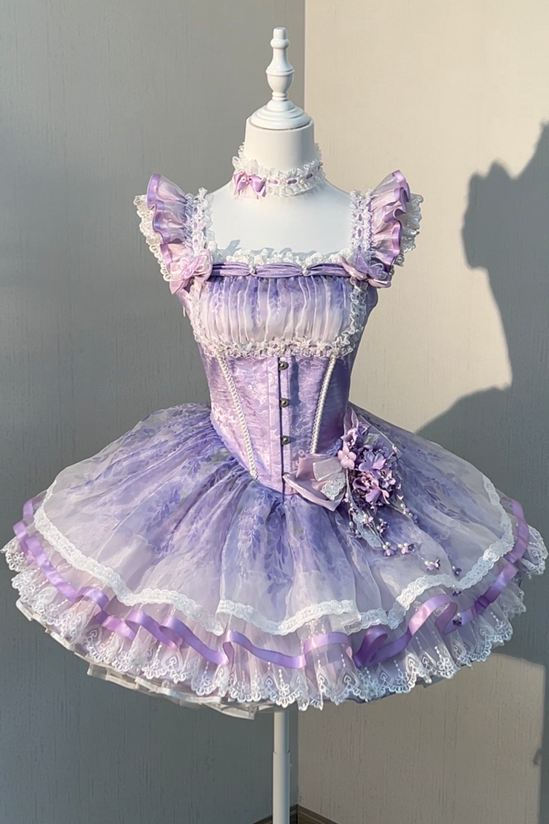 [pre-order] Ballet Style Dress + Hat + Headband + Ribbon Tail