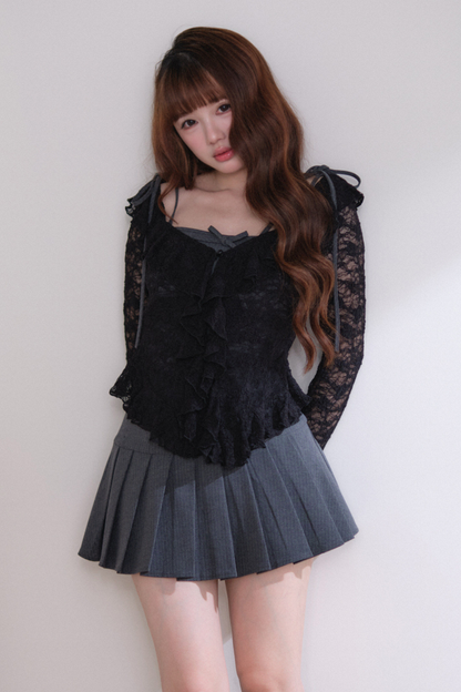 Lace Top + Camisole Skirt