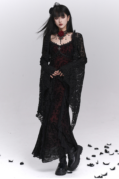 Gothic Camisole Dress + Sheer Top