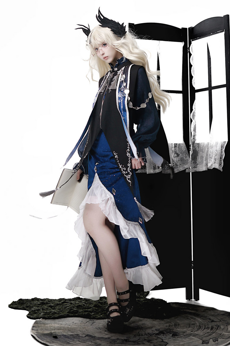 Court Style Dark New Chinese-style Mermaid Set