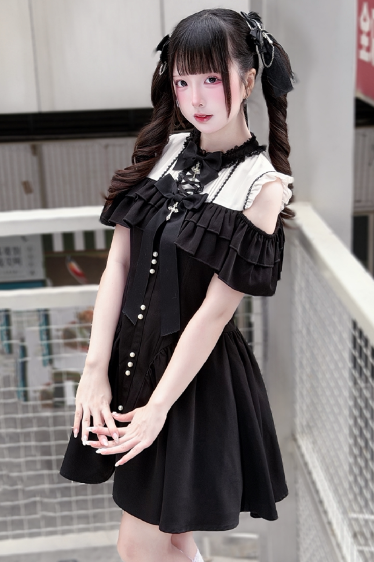 Off-shoulder Dark Sweet Dress