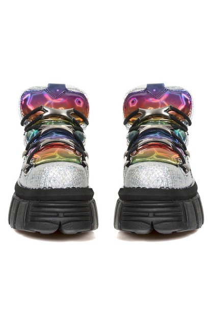 Colorful Metallic Design Shoes