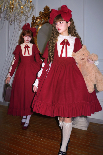 Lace Ruffle Lolita Dress + Bow