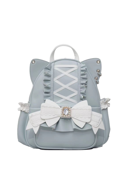 [pre-order] Cat Ear Jewel Ribbon Backpack