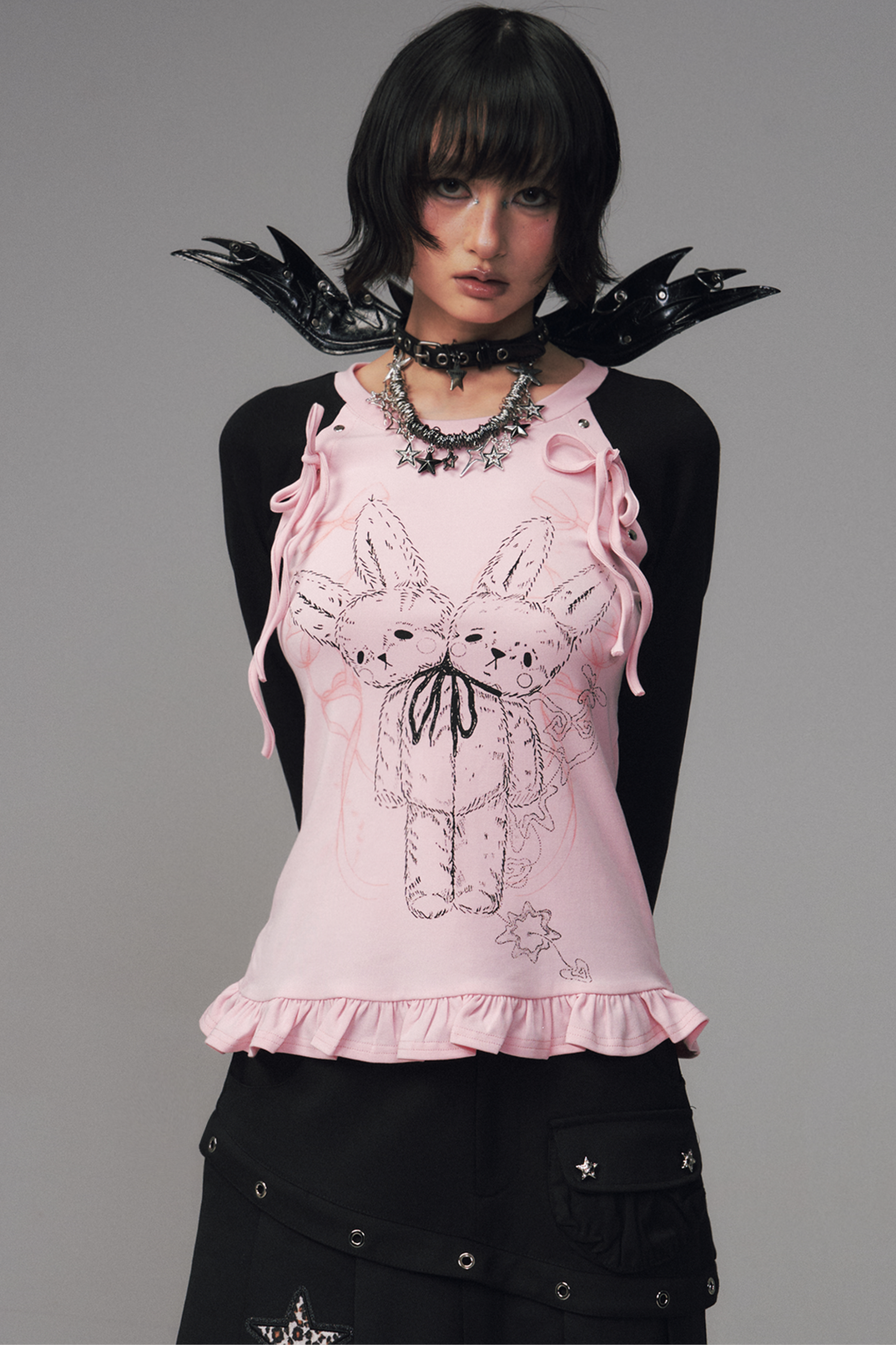 Bicolor Dark Punk Top