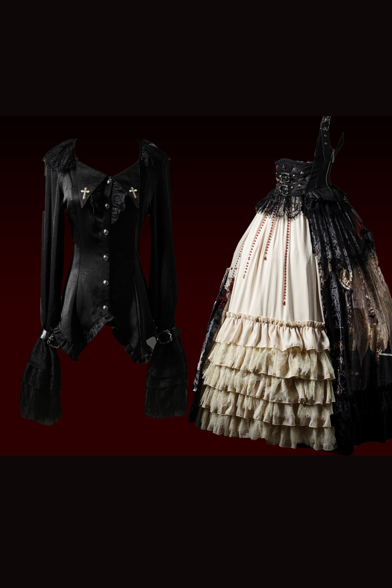 Gothic Lolita Dark Jumper Skirt + Shirt