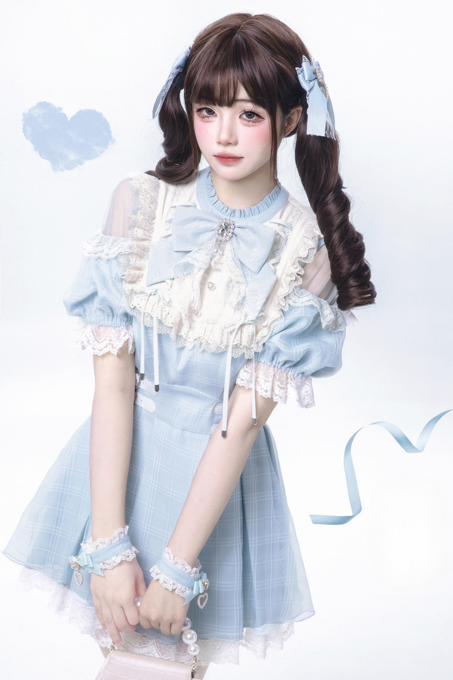 [pre-order] Sweet Girly Aqua Dress