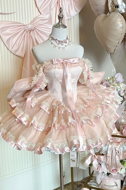 Sweet Princess Lolita Dress + Big Ribbon