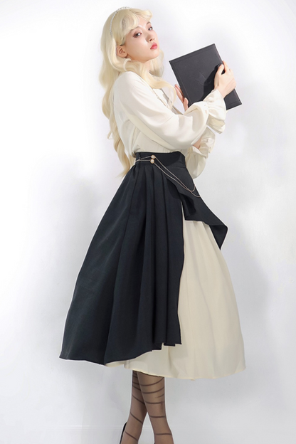 Shirt + Irregular Skirt