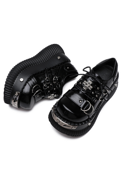Mode Silver Design Platform Shoes