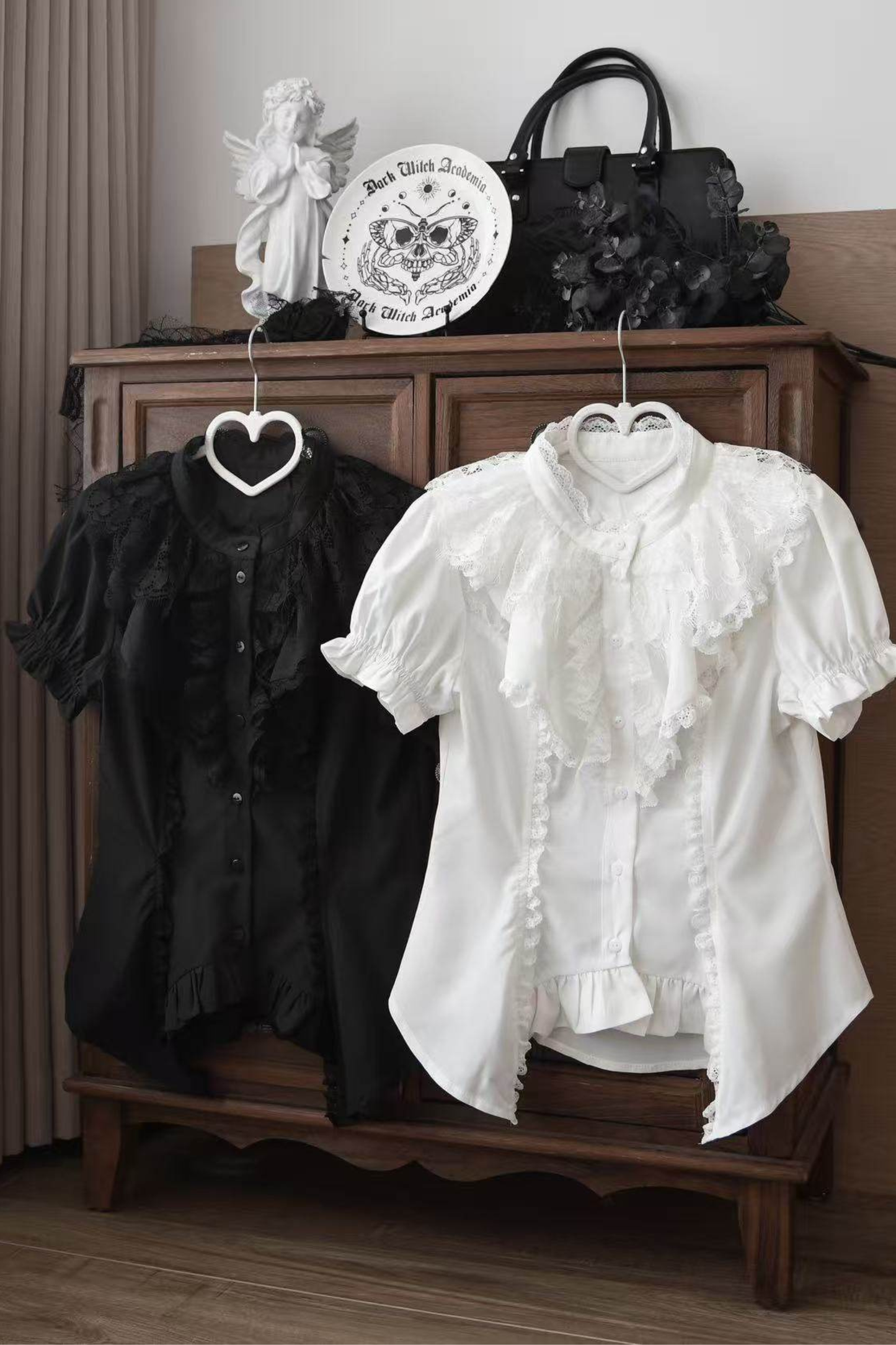 Frilled Gothic Lolita Blouse + Flower Collar