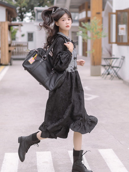 Stand Collar Chinese-style Long Dress