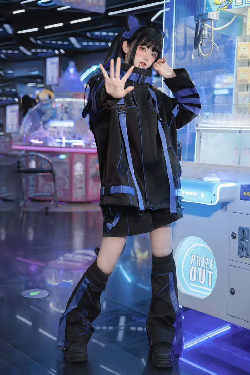 Subculture Cyber Jacket + Shorts + Long Pants + Leg Warmers + Cat Hair Accessory + Tail