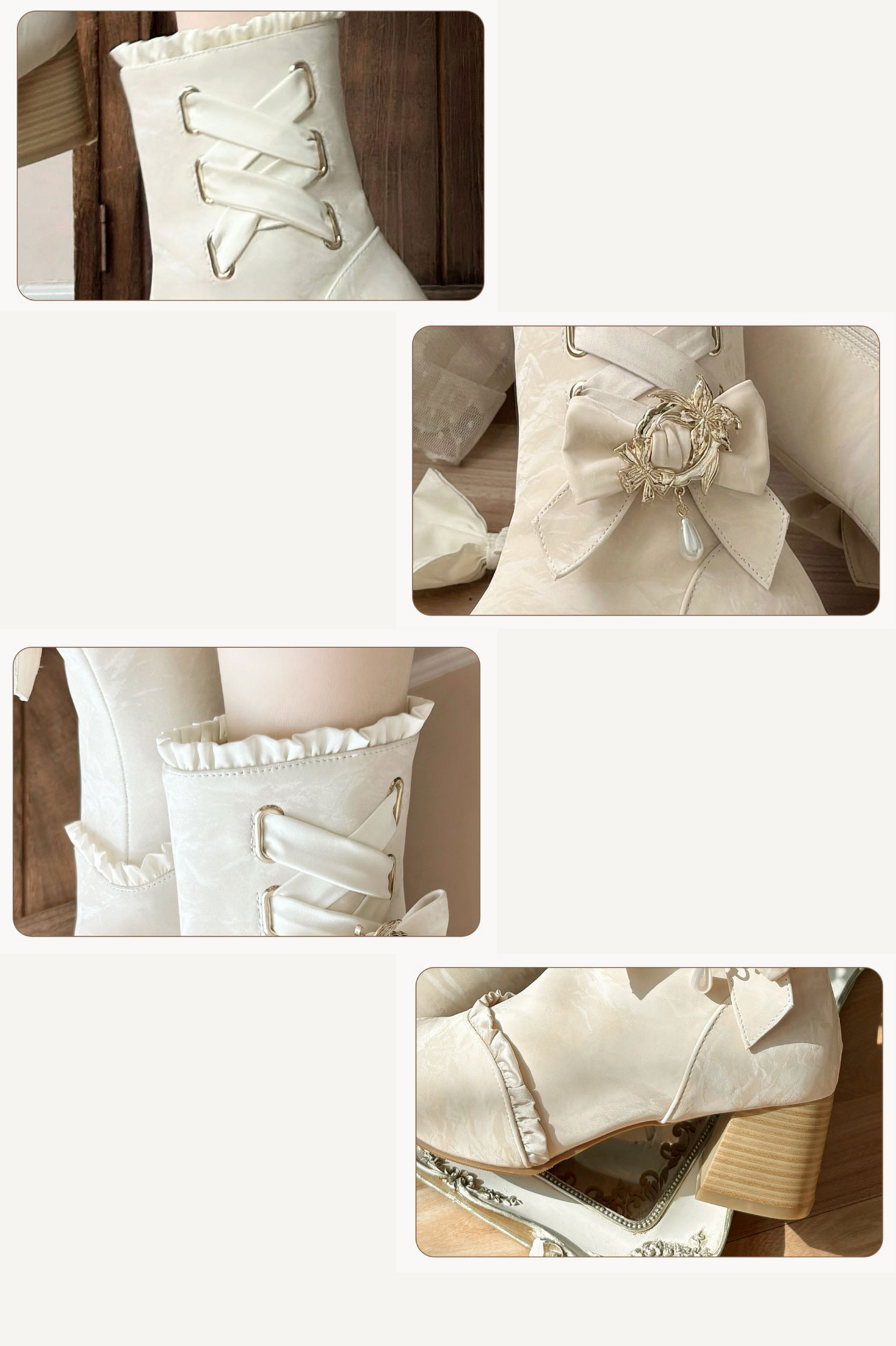 Lolita Classical Ribbon Short Boots