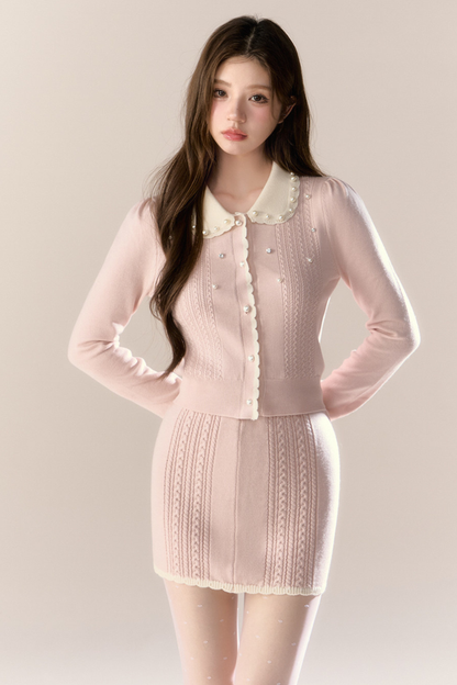 Sweet French Knit Top + Tight Skirt