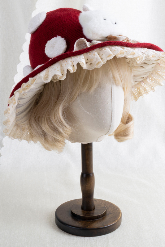 Dark Red Lolita Hat
