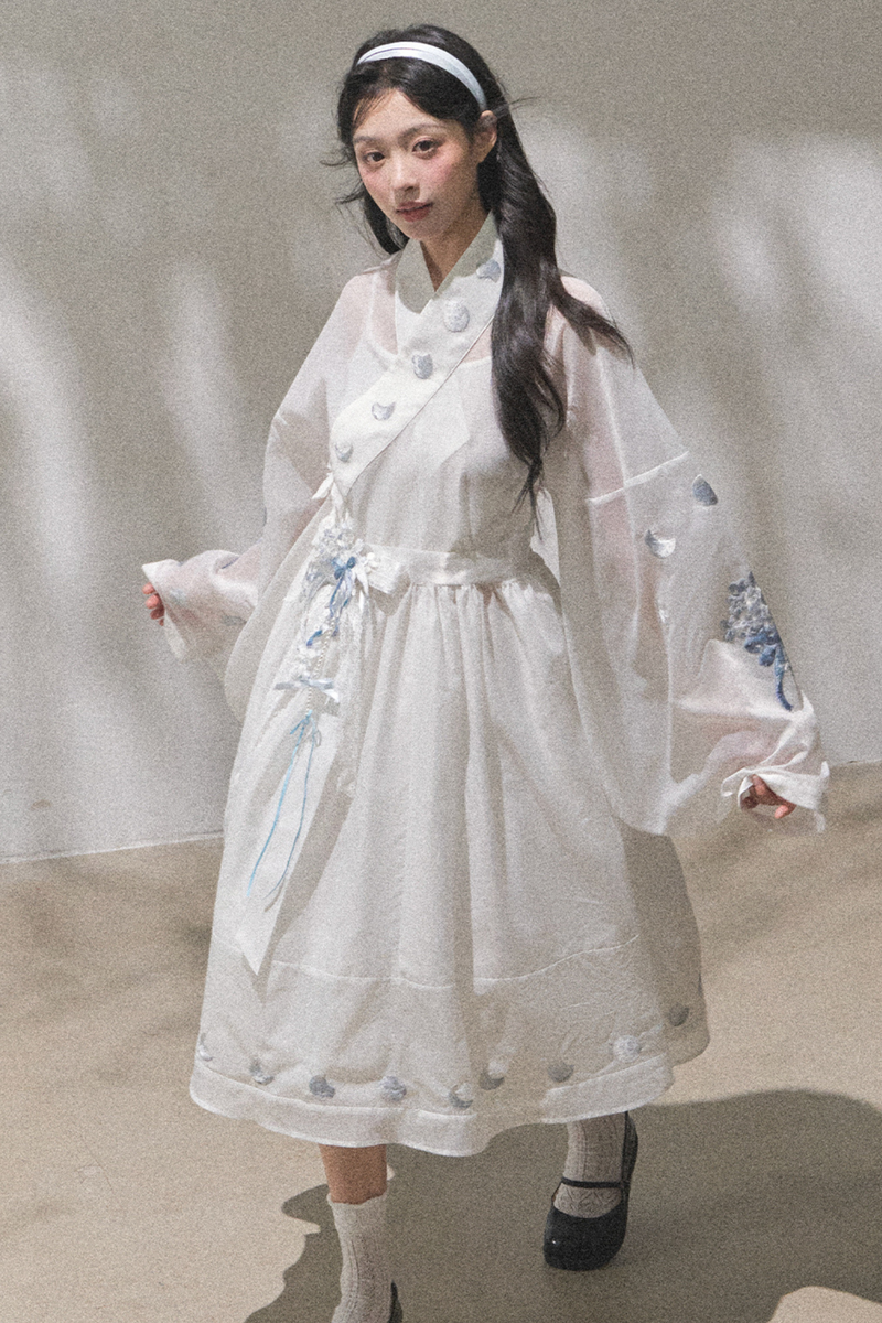 Pure White Chinese Dress + Belt