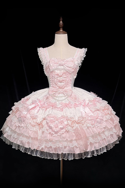 [pre-order Deadline: April 3] Pure Sweet Rose Fantasy Tiered Lolita Dress