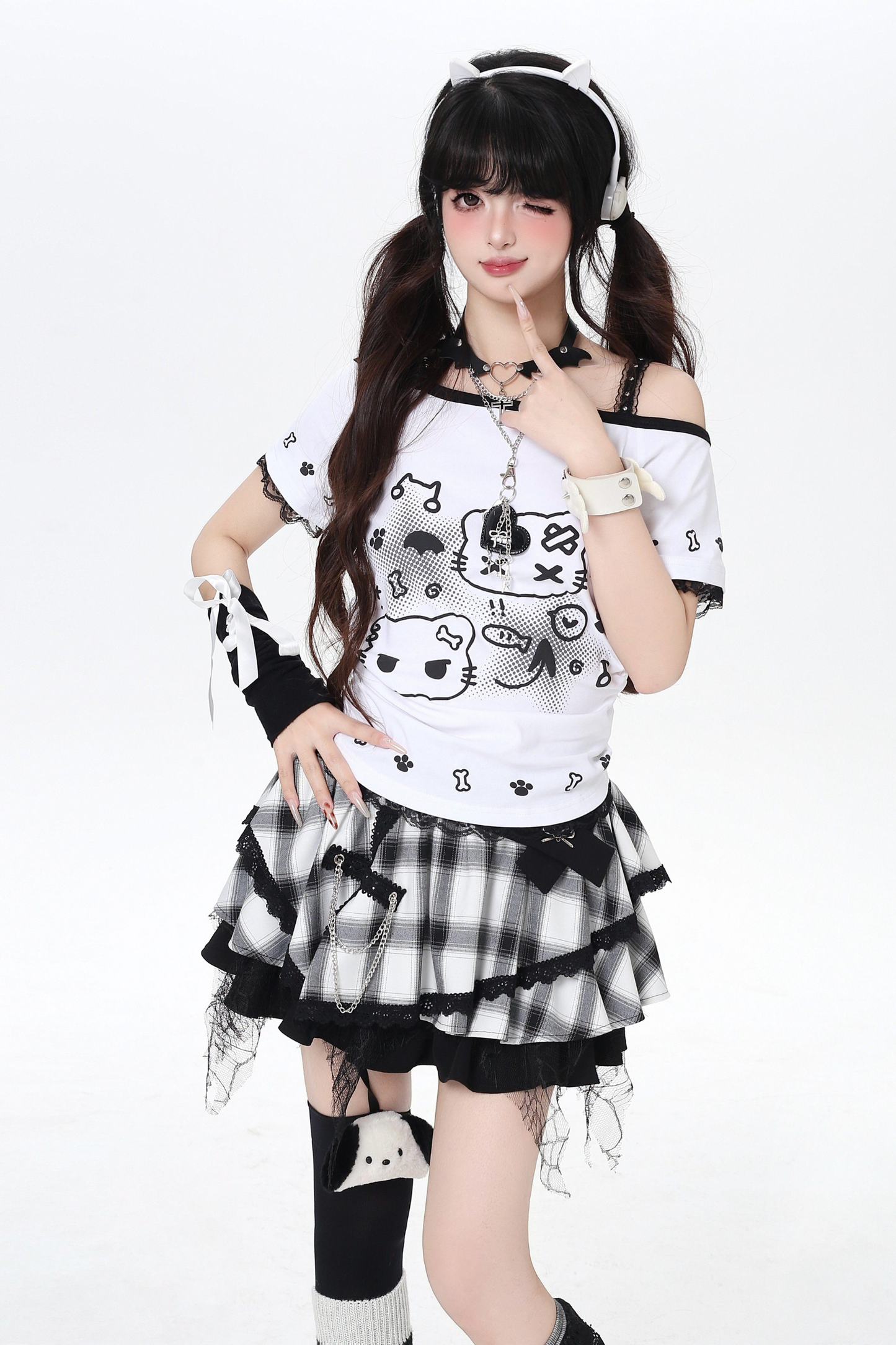 Dark Girl One-shoulder Top