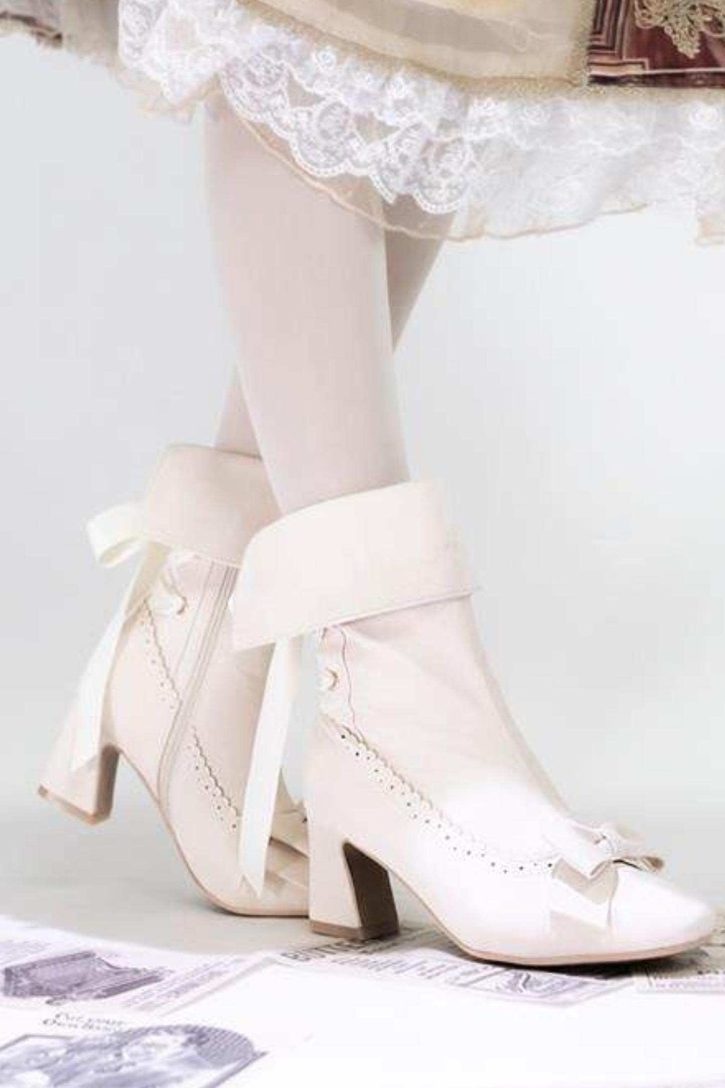 Retro Sweet Ribbon Lolita Short Boots
