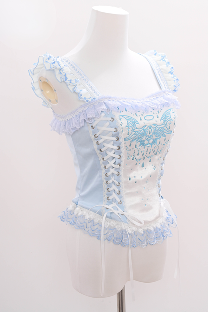 Metallic Angel Rhinestone Top
