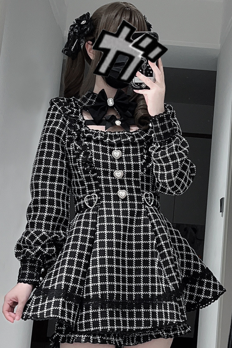 Plaid Dark Jirai Dress + Shorts