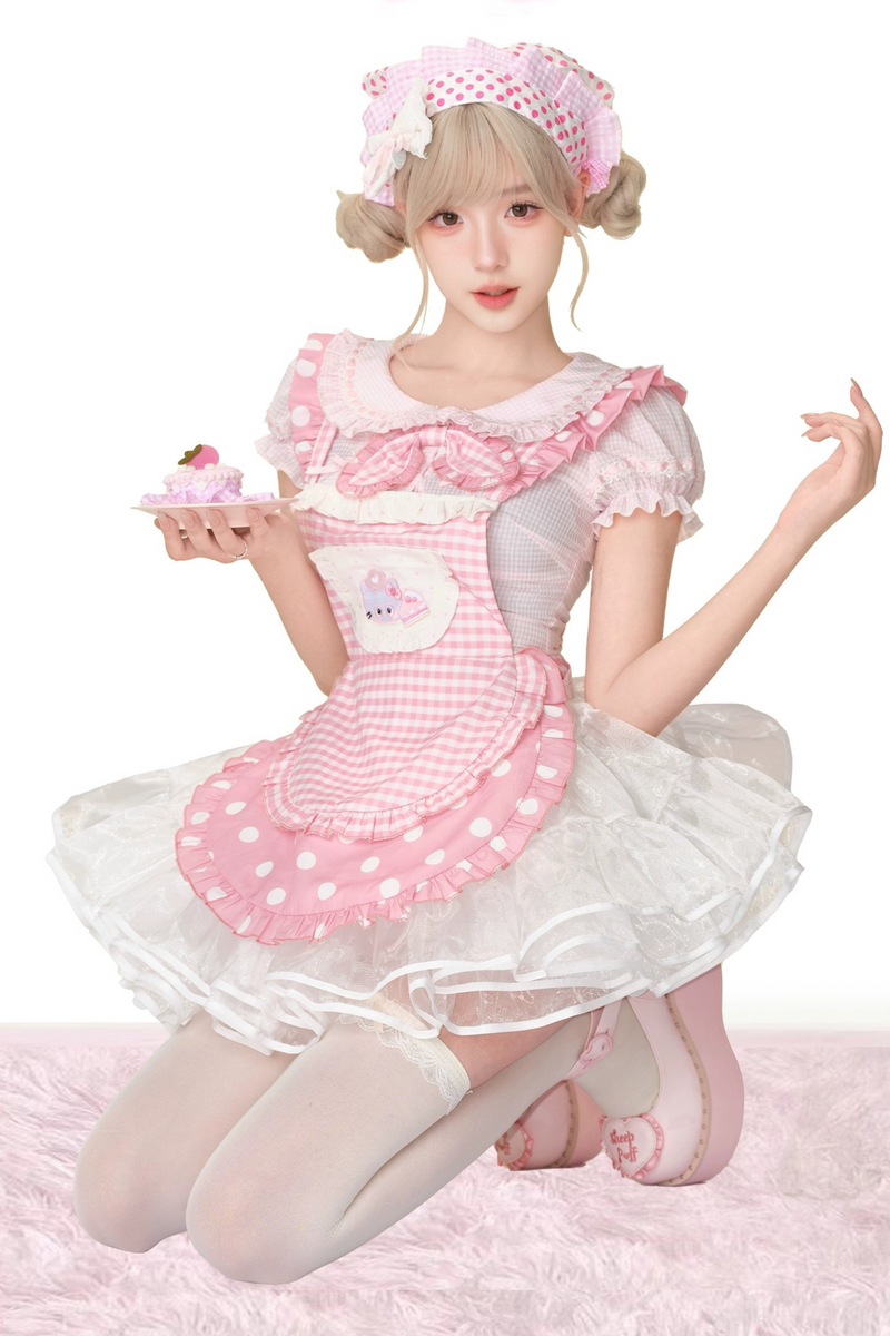 Sweet Dream Shift Top + Ribbon Maid Apron + Skirt