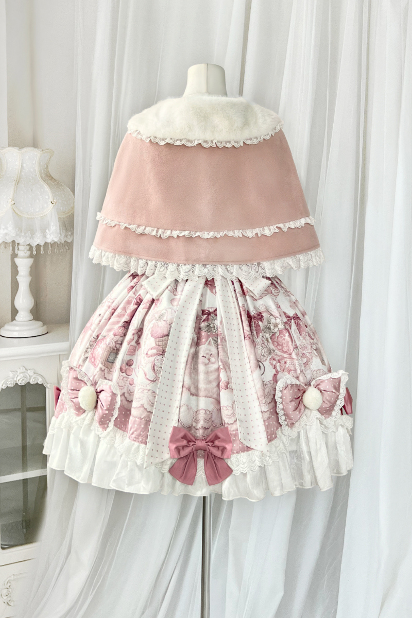 Sweet Cat Princess Lolita Dress + Shawl