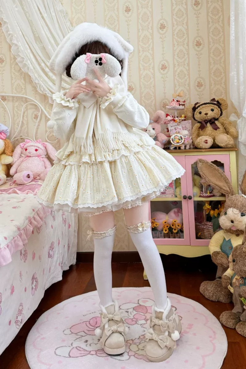 [pre-order] Ribbon Snow Girly Boots