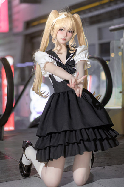 Dark Sailor Dress + Innerwear Skirt