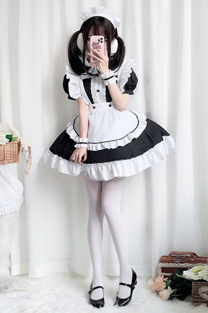 Black and White Lolita Maid Dress