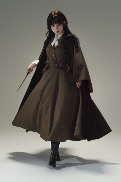 Umbrella Style Trailing Vest + Long Skirt + Short Skirt