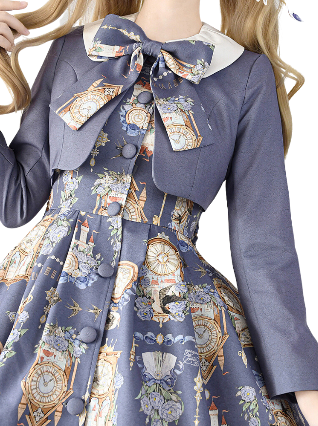 Eternal Echo Classical Print Lolita Dress Jacket Set