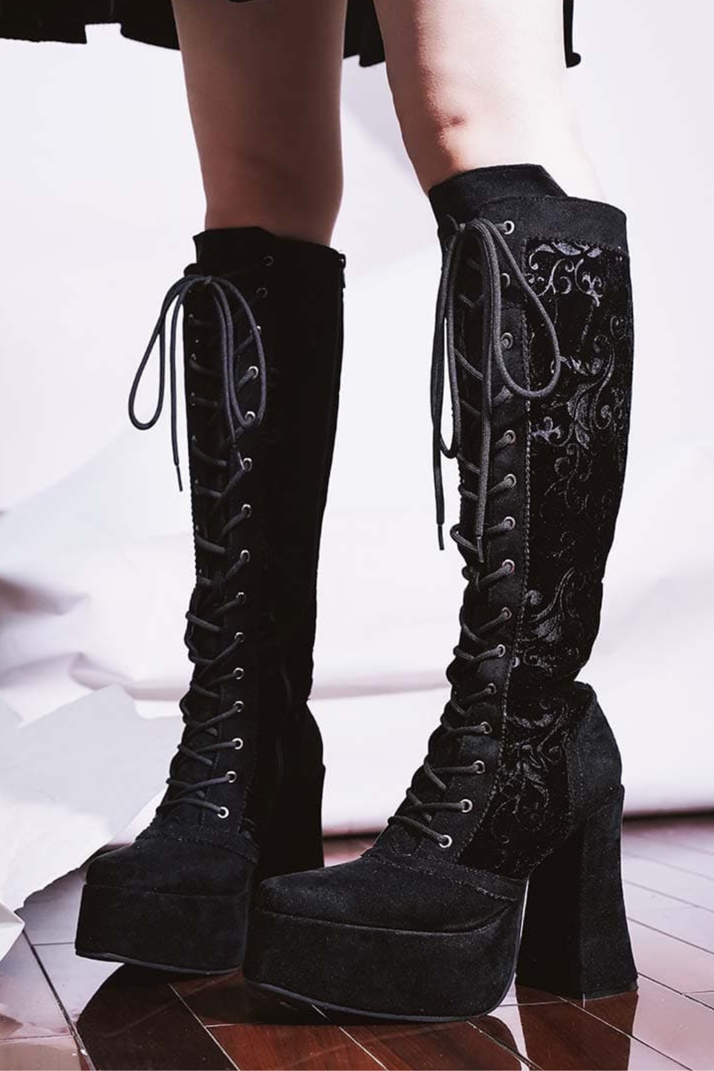Demon Hunter Night Lace-up Boots