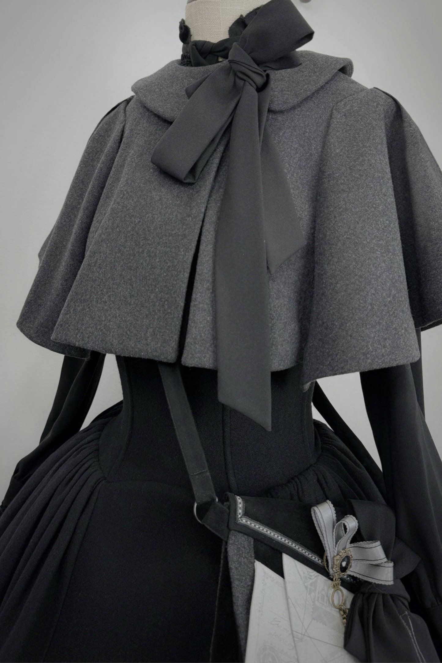 British Detective Lolita Coat + Cape + Skirt + Shirt + Bag + Brooch + Hat + Beret + Necklace
