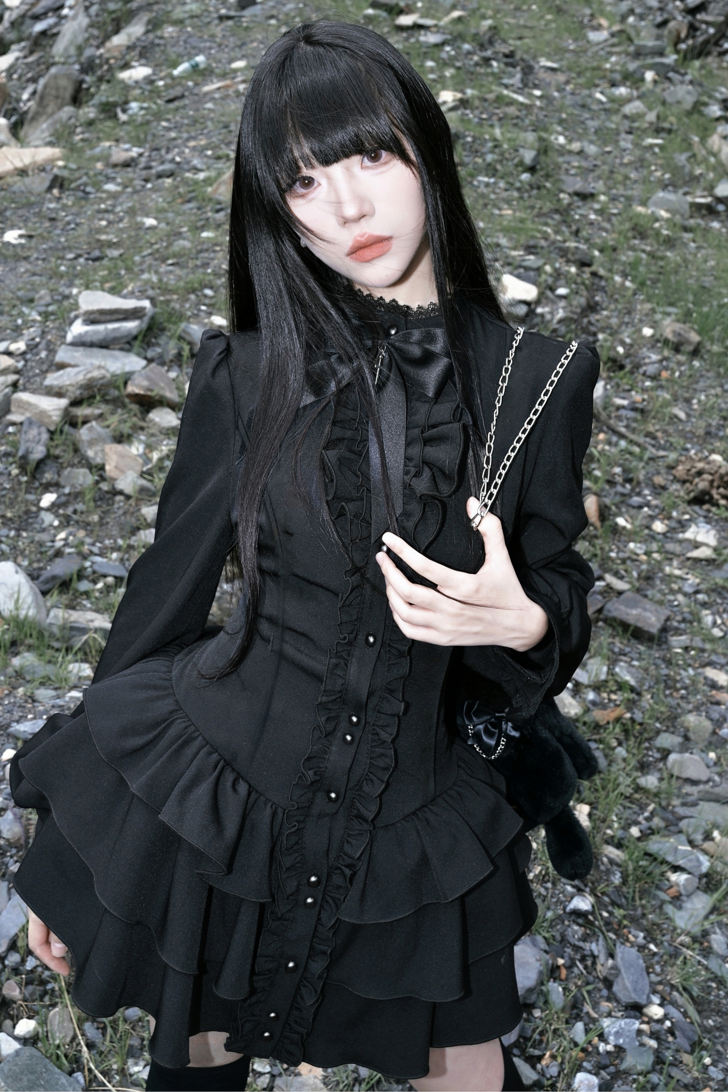 Night Visit Gothic Retro Dress