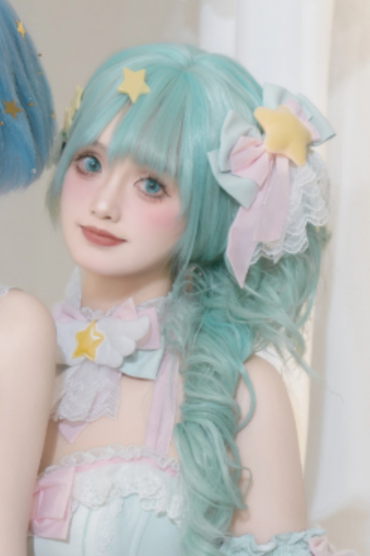 Magic Fairy Sparkling Water Lolita Top + Skirt + Hair Clip + Tail + Magic Stitching