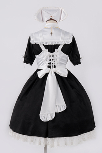Lantern Angel Maid Lolita Dress + Apron + Detachable Collar