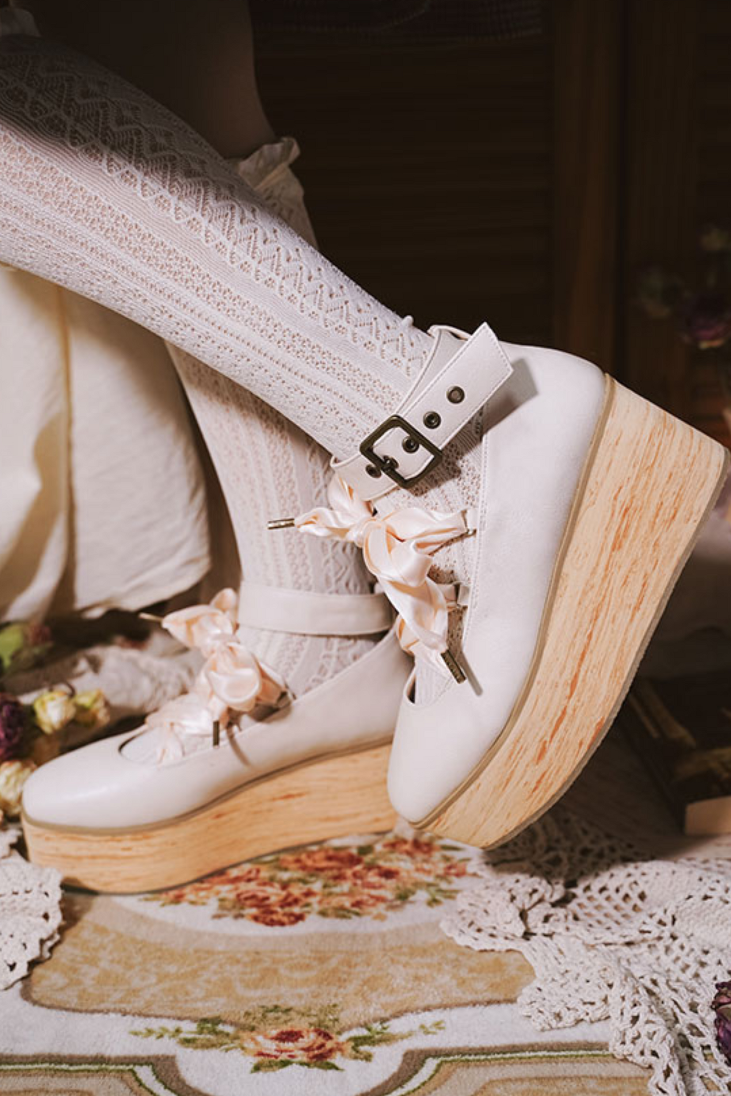 Ribbon Platform Lolita Shoes