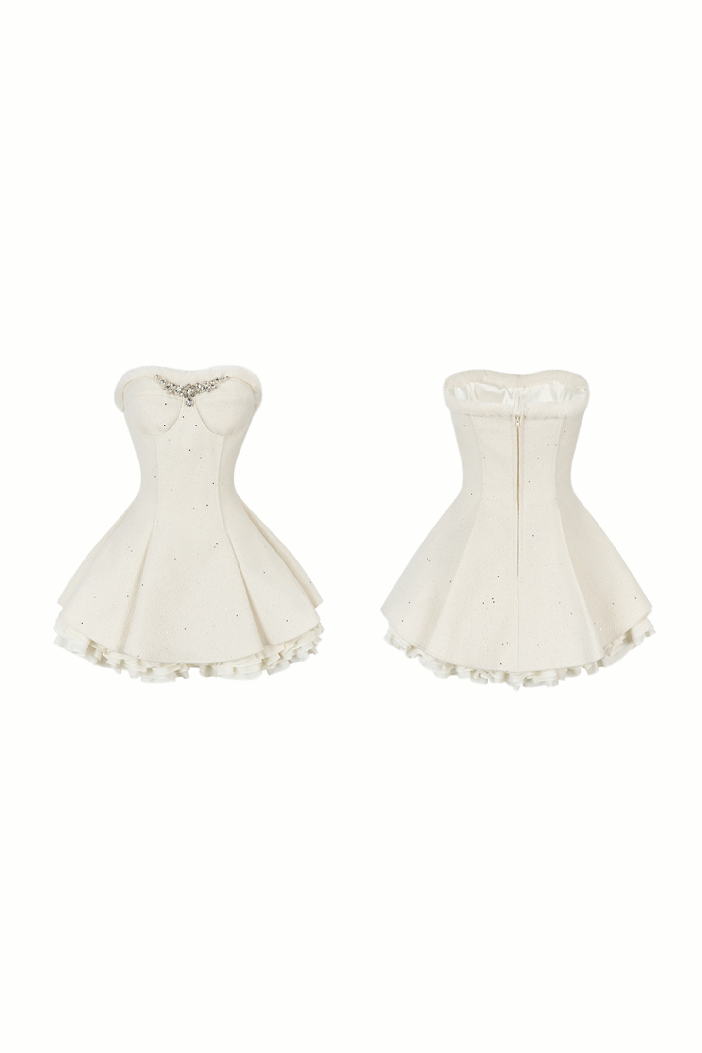 French Off-the-shoulder Dress + Shawl + Sleeves