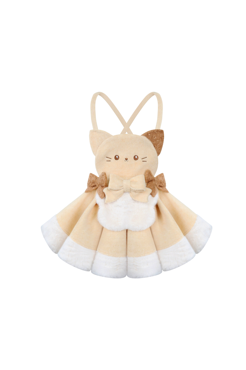 Knit Top + Brooch Kitten Suspender Skirt + Cape