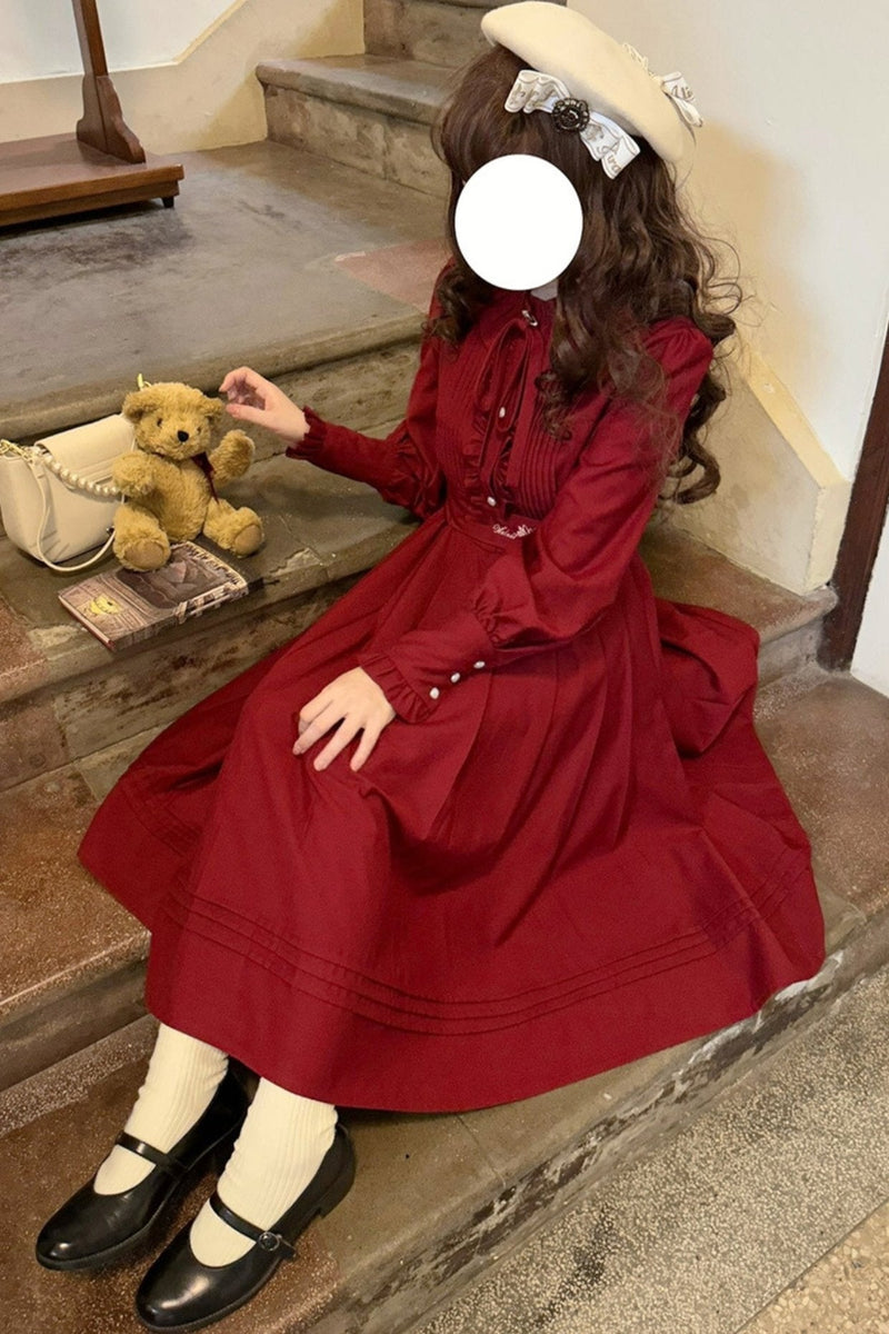 [pre-order] Black Swan Retro Two-tone Dress