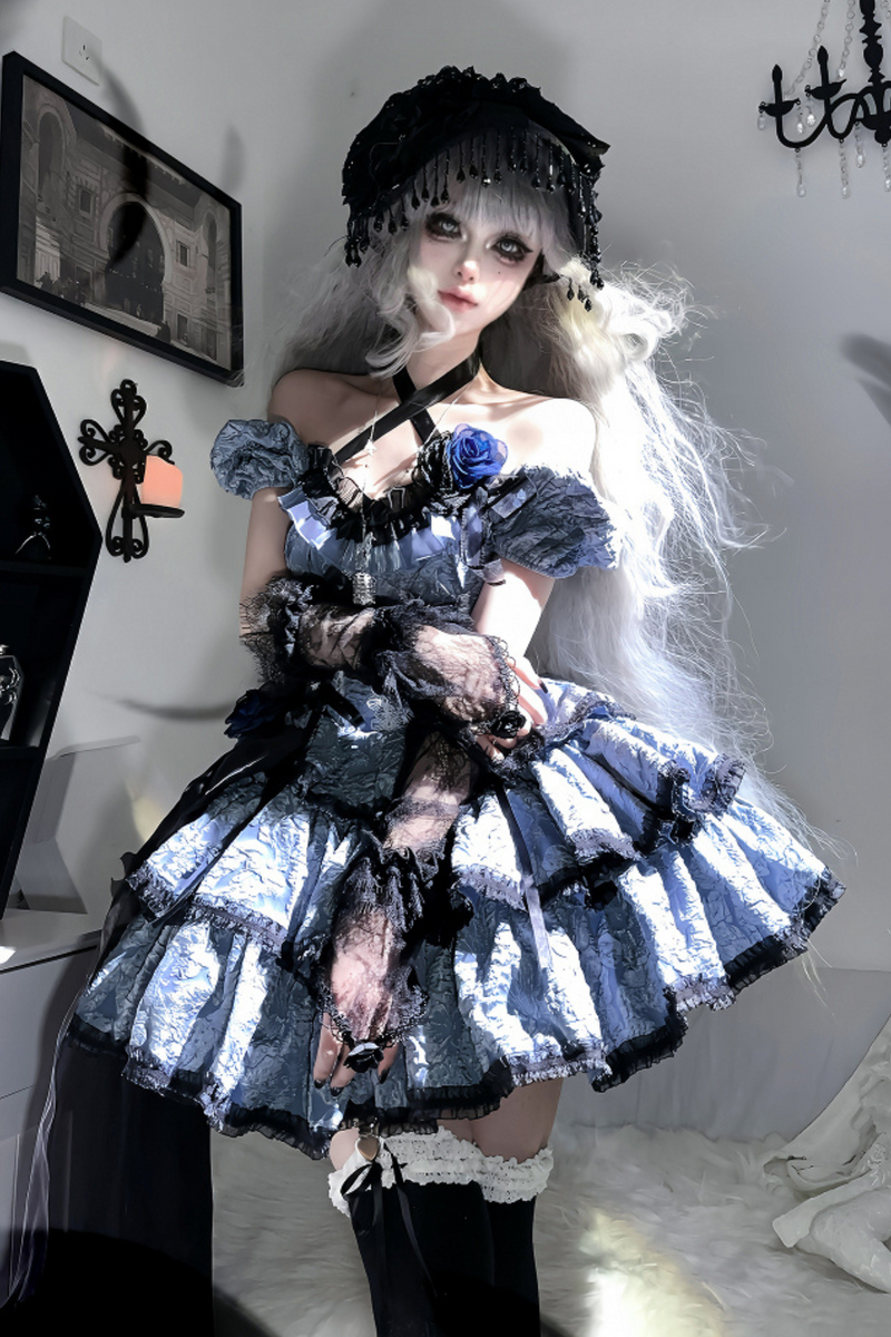 [pre-order] Medea Gothic Girly Ruffle Lolita Dress