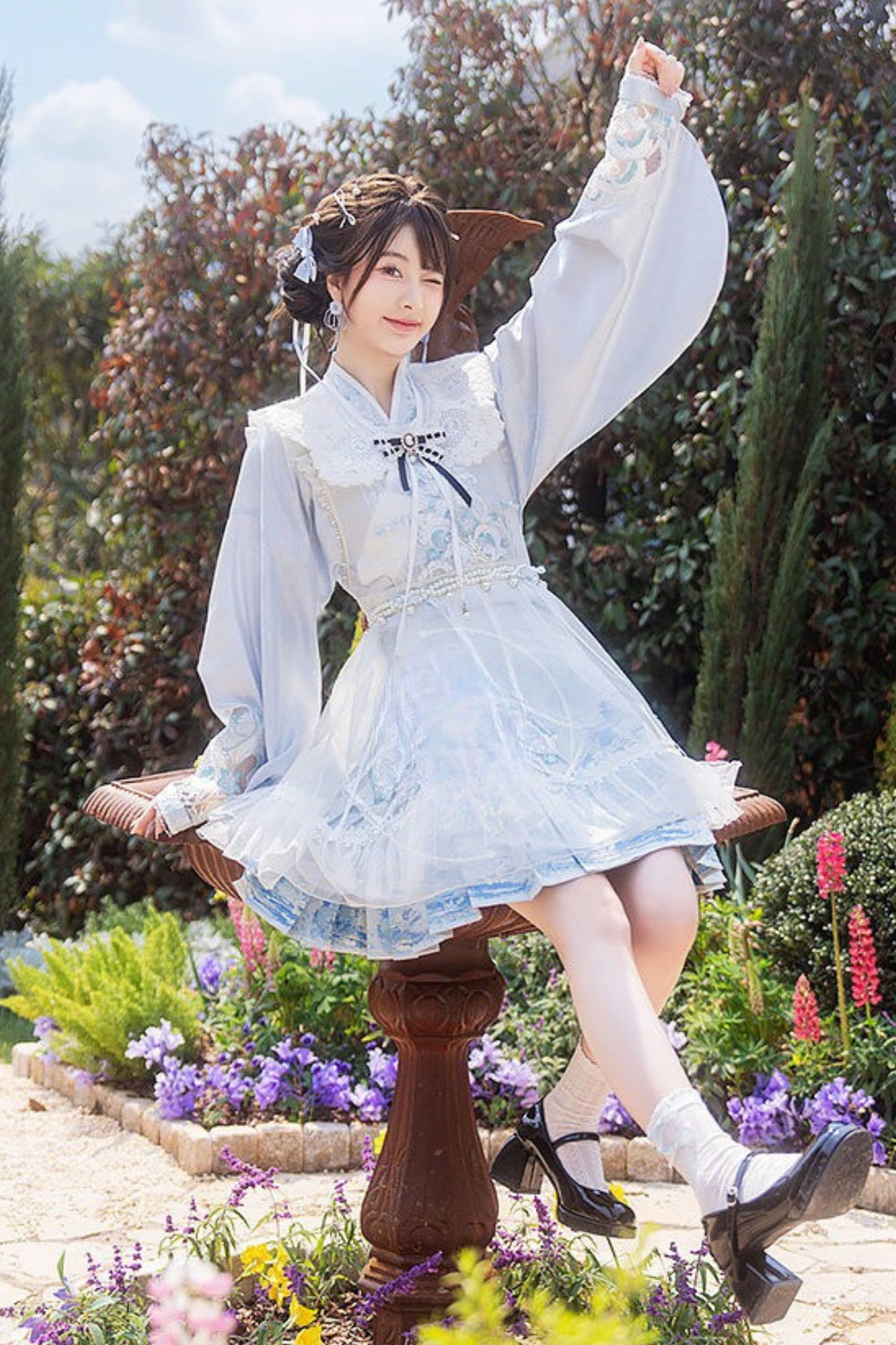 Ice Chinese-style Shirt + Skirt + Dress + Neck Accessories