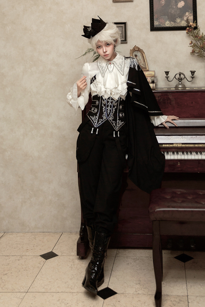 Monochrome Prince Top + Corset + Pants