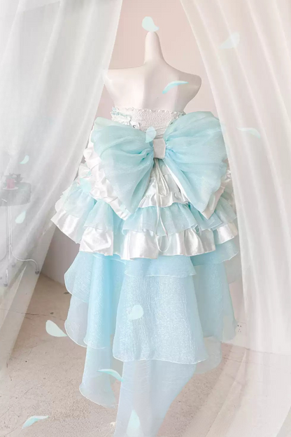 [pre-order] Paraiba Tourmaline Rose Long Tail Beauty Dress Set