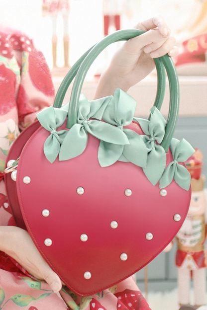Strawberry Pearl Bow Handbag